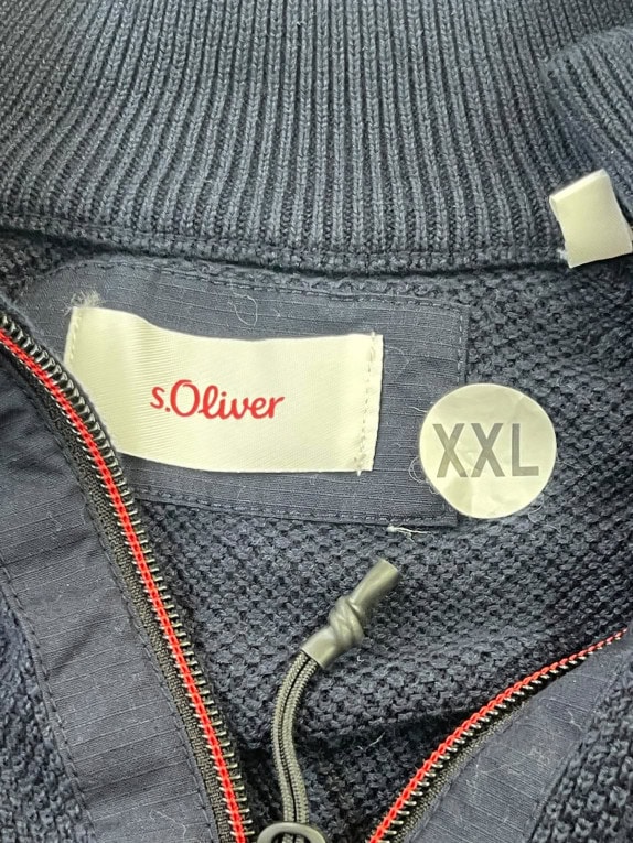 S OLIVER ΠΛΕΚΤΟ HALF ZIP MINIMAL NAVY ΑΝΤΡΙΚΟ PRE OWNED XXL