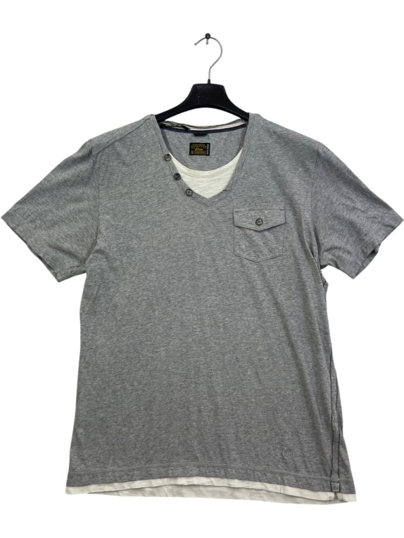S OLIVER T SHIRT VINTAGE GREY MEN M pre-owned