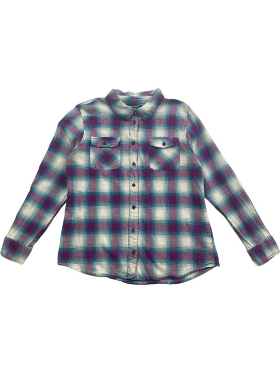 S. Polo Assn. Camicia casual a quadri viola/turchese da donna L