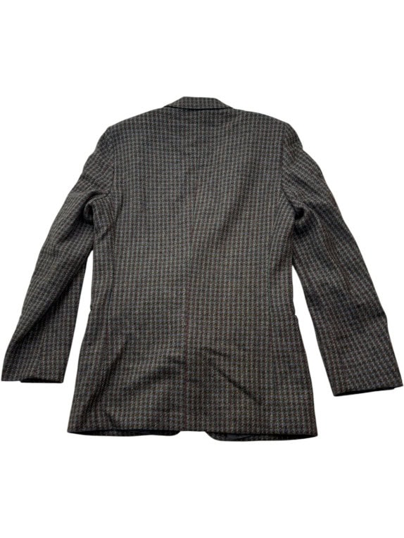 90S YSL BLAZER VINTAGE PLAID GREY MENS PRE OWNED
