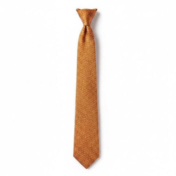 SALVATORE FERRAGAMO TIE PAISLEY ORANGE MENS PRE OWNED
