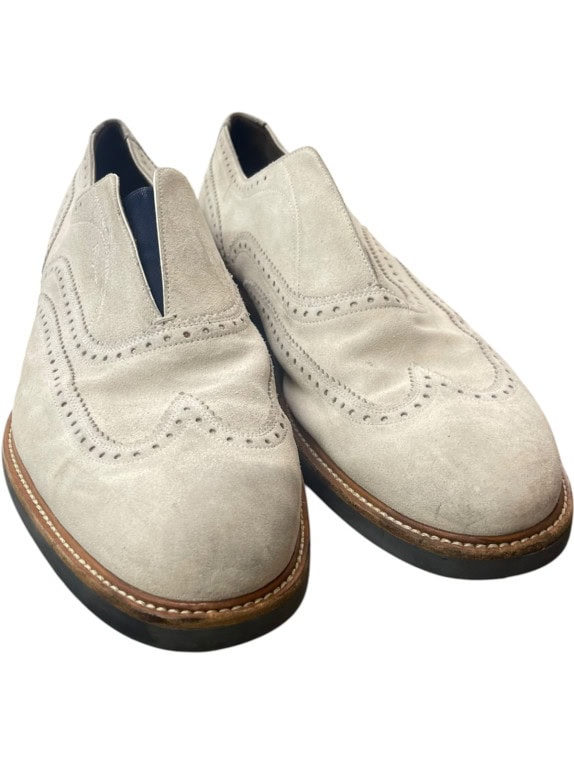 SALVATORE FERRAGAMO LOAFERS CLASSIC CREAM MENS PRE OWNED EU47