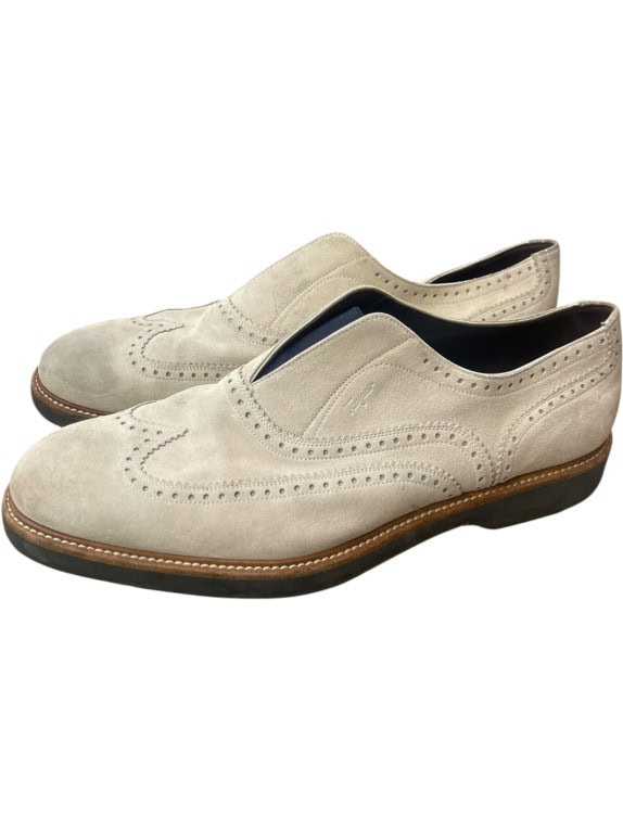 SALVATORE FERRAGAMO LOAFERS CLASSIC CREAM MENS PRE OWNED EU47
