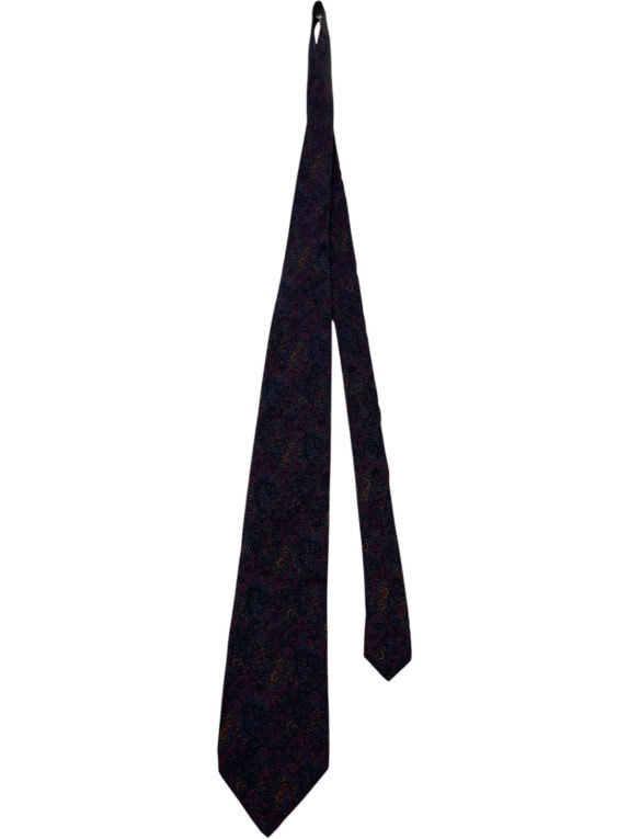 SALVATORE VALERIANO NECKTIE PAISLEY NAVY MENS PRE OWNED