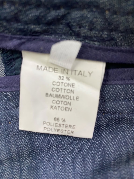 SANDRO FERRONE DENIM SKIRT VINTAGE LOGO BLUE WOMEN XL