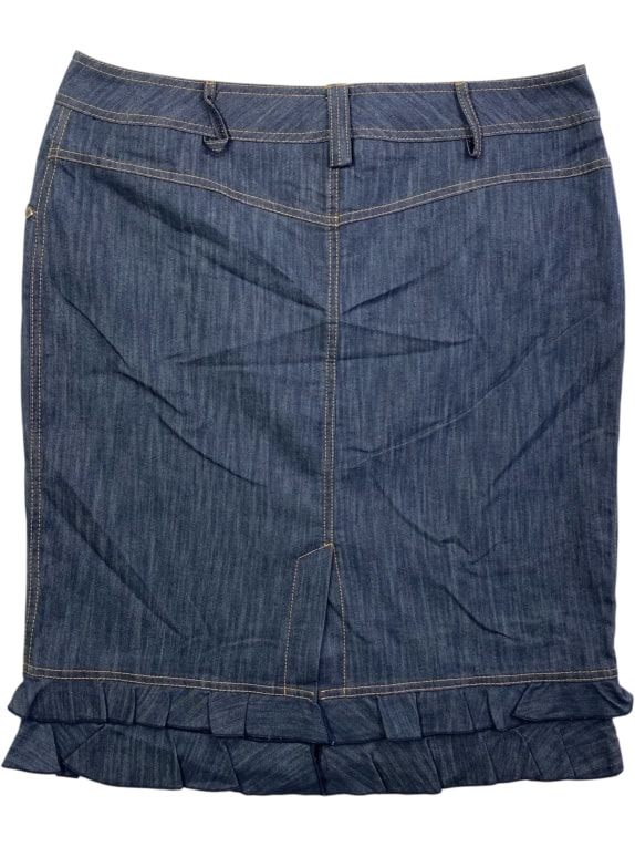 SANDRO FERRONE DENIM SKIRT VINTAGE LOGO BLUE WOMEN XL