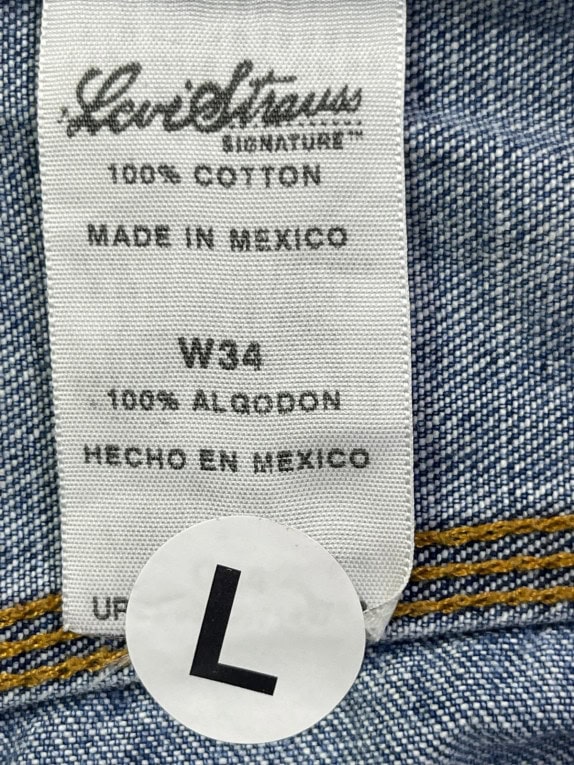 SAVIETOUS ΒΕΡΜΟΥΔΑ DENIM CARPENTER WORKWEAR WASHED BLUE ΑΝΤΡΙΚΟ PRE OWNED L