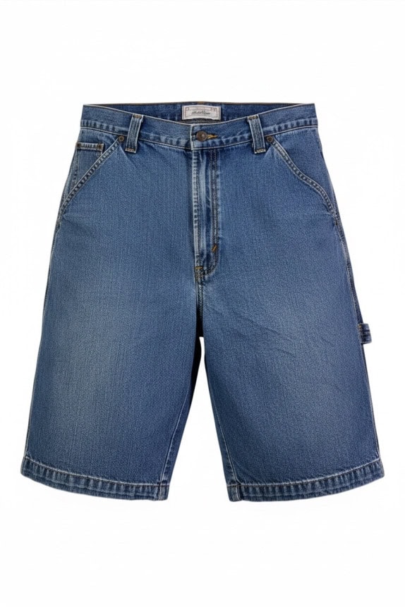 SAVIETOUS ΒΕΡΜΟΥΔΑ DENIM CARPENTER WORKWEAR WASHED BLUE ΑΝΤΡΙΚΟ PRE OWNED L