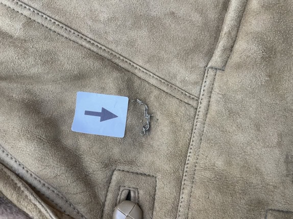 1980s SHEARLING ΔΕΡΜΑΤΙΝΟ ΜΠΟΥΦΑΝ ΜΠΟΥΚΛΕ ΚΑΦΕ ΑΝΤΡΙΚΟ PRE OWNED L