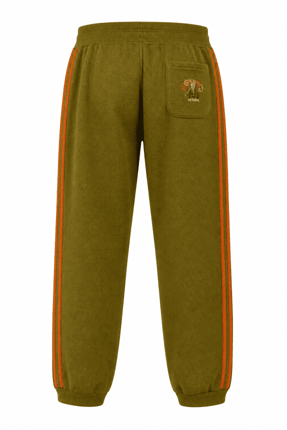 1990S SCHÖN TRACK PANTS RETRO GREEN MEN PRE OWNED L