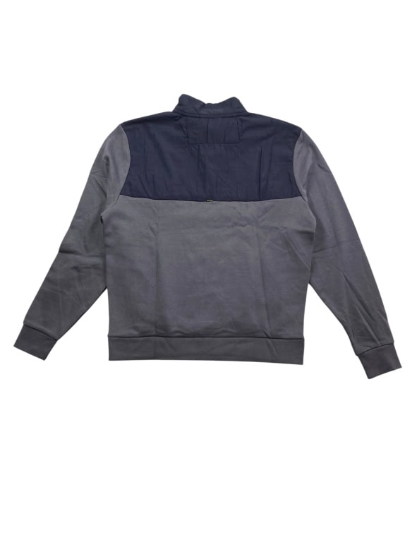 SCOTT ELLIS Φούτερ Half Zip Casual Logo Δίχρωμο Γκρι Ανδρικό XL