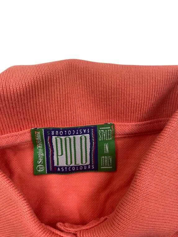 Sergio Tacchini Αμάνικη Polo Vintage Logo Κοραλλί Γυναικεία M