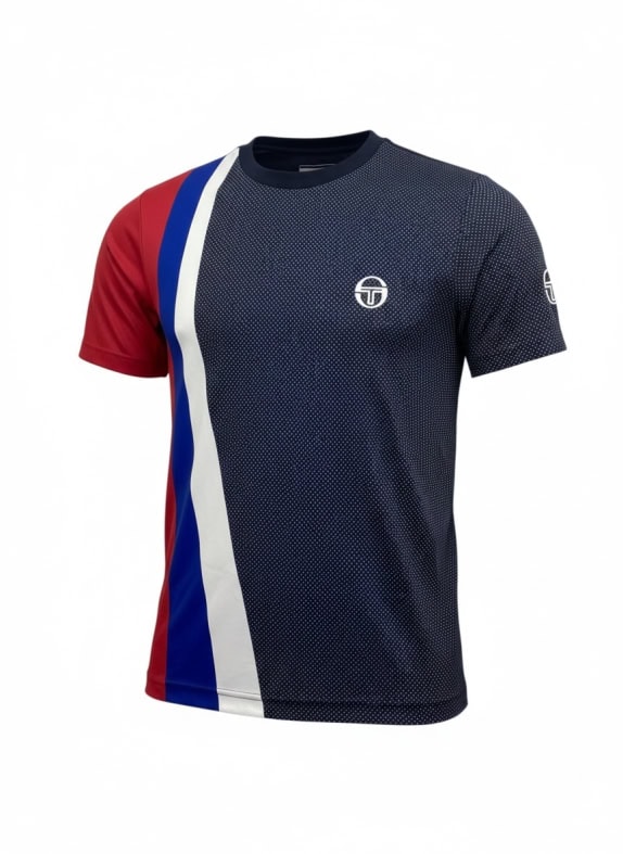 Sergio Tacchini Athletic T-Shirt Retro Logo Multicolor Men’s M