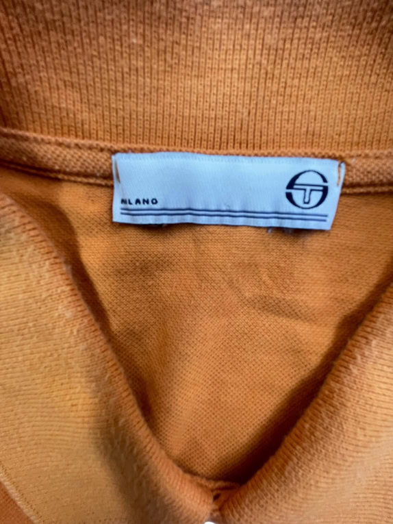 SERGIO TACCHINI POLO SHIRT EMBROIDERED LOGO ORANGE UNISEX XL