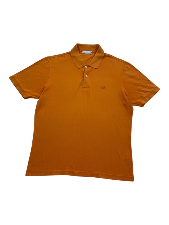 SERGIO TACCHINI POLO SHIRT EMBROIDERED LOGO ORANGE UNISEX XL