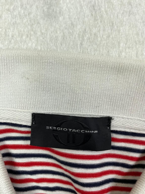 SERGIO TACCHINI POLO SHIRT STRIPED WITH LOGO RED-BLUE MEN'S M