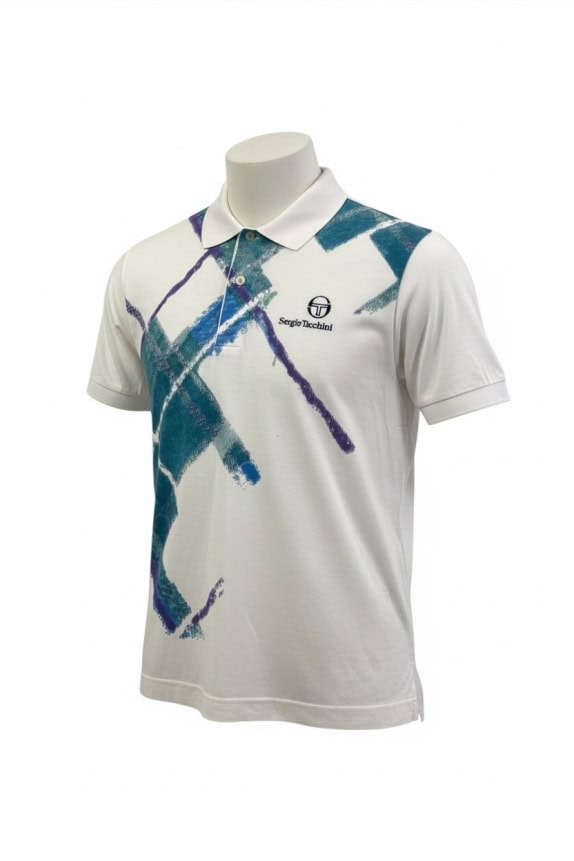 SERGIO TACCHINI ΜΠΛΟΥΖΑ POLO VINTAGE ΜΕ ΓΡΑΦΙΚΟ ΣΧΕΔΙΟ ΛΕΥΚΗ UNISEX L