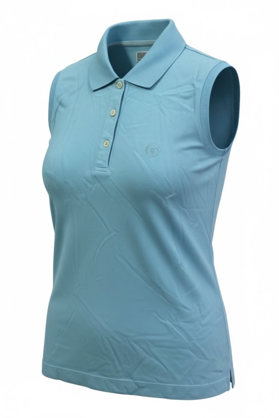 Sergio Tacchini Polo Αμάνικο Casual Logo Γαλάζιο Γυναικείο M