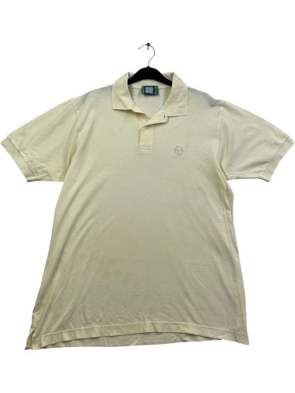 Sergio Tacchini Polo Μπλούζα Vintage Logo Μπεζ UNISEX L