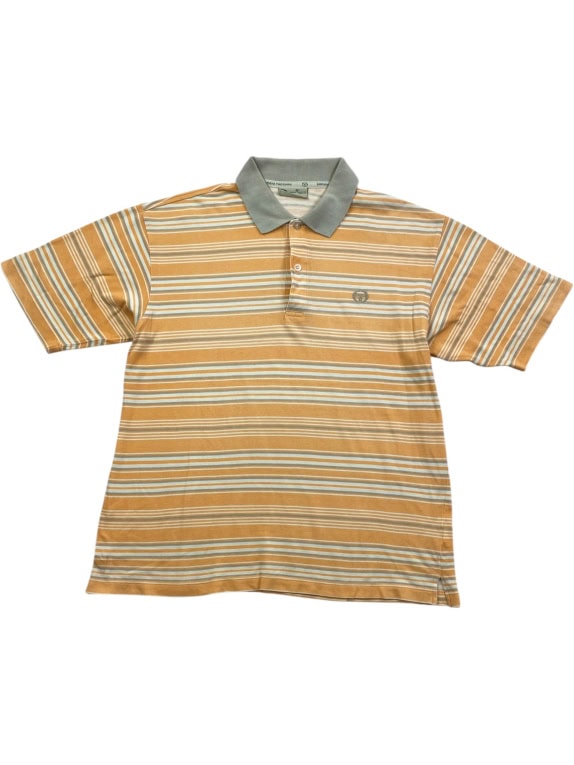 SERGIO TACCHINI POLO ΜΠΛΟΥΖΑ VINTAGE ΡΙΓΕ ΠΟΡΤΟΚΑΛΙ ΑΝΔΡΙΚΟ L
