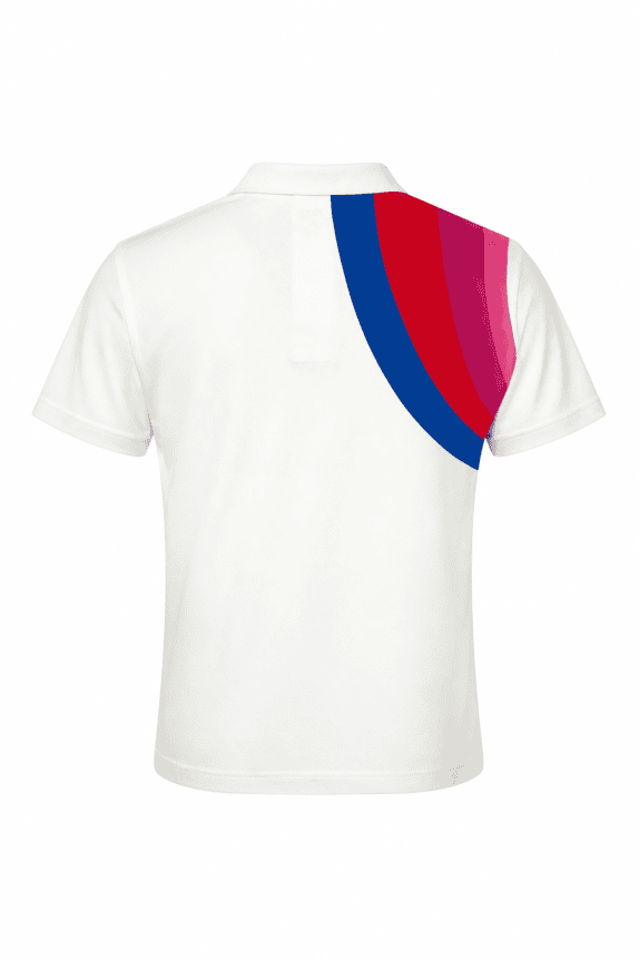 SERGIO TACCHINI POLO SHIRT GRAPHIC WHITE UNISEX PRE OWNED S