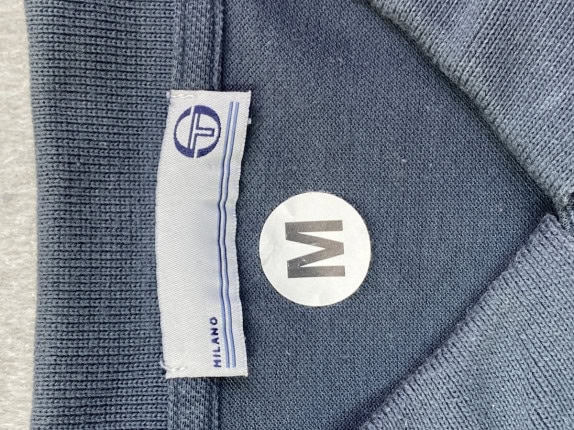 SERGIO TACCHINI POLO SHIRT MINIMAL NAVY MENS PRE OWNED M