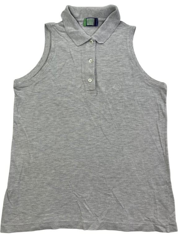 Sergio Tacchini Polo Sleeveless T-Shirt Classic Logo Γκρι ΓΥΝΑΙΚΕΙΟ M