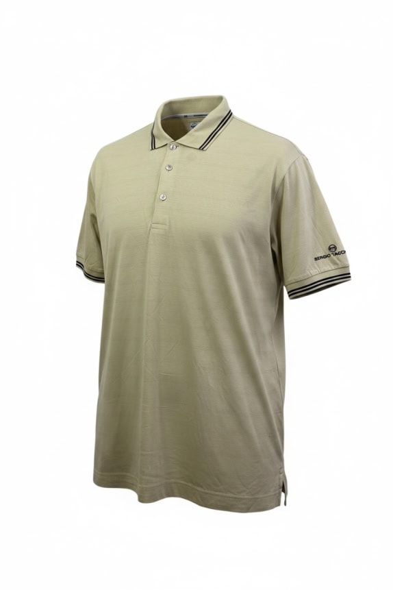 SERGIO TACCHINI Polo T-Shirt Golf Logo Μπεζ UNISEX XXL