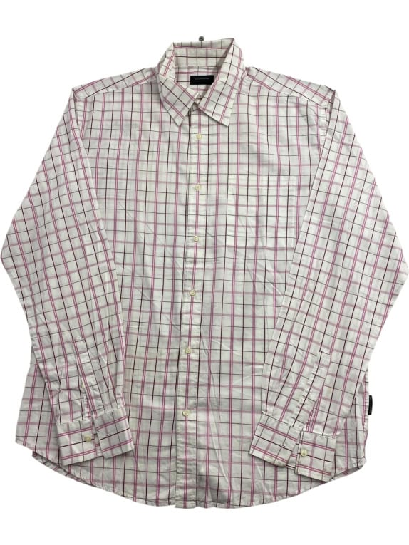 SERGIO TACCHINI Πουκάμισο Καρό Λευκό/Μωβ Ανδρικό 2XL