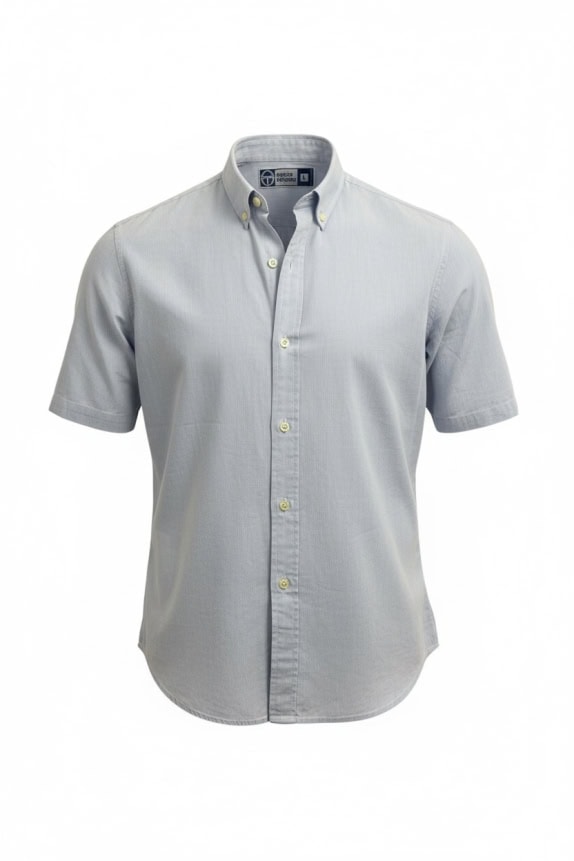 SERGIO TACCHINI Camicia a maniche corte VINTAGE con logo a righe azzurro/bianco da uomo L