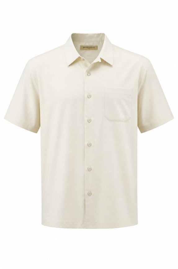 TOMMY BAHAMA CAMICIA MINIMAL OFF WHITE UOMO PRE OWNED M