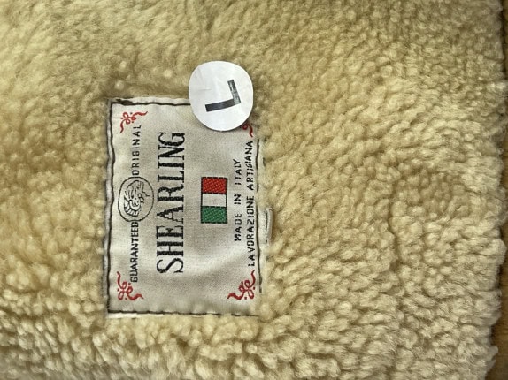 1978 SHEARLING ΔΕΡΜΑΤΙΝΟ ΜΠΟΥΦΑΝ ΒΙΝΤΑΤΖ ΚΑΦΕ ΑΝΤΡΙΚΟ PRE OWNED L