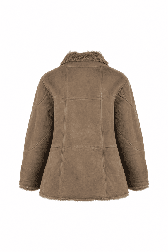 SHEARLING JACKET BEIGE WOMENS PRE OWNED M