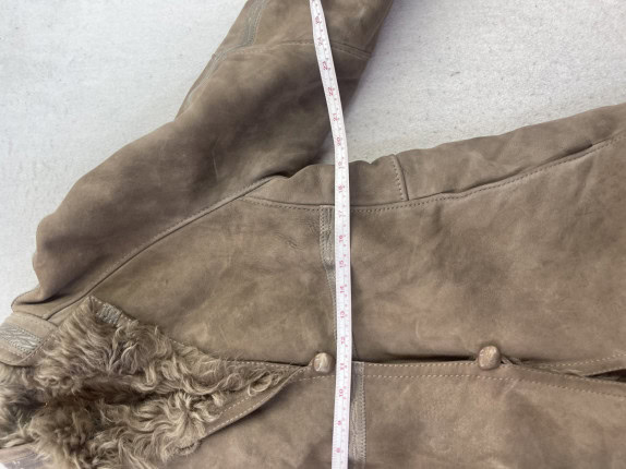 80s SHERLING ΓΟΥΝΙΝΟ ΠΑΛΤΟ VINTAGE ΚΑΦΕ ΓΥΝΑΙΚΕΙΟ PRE OWNED M