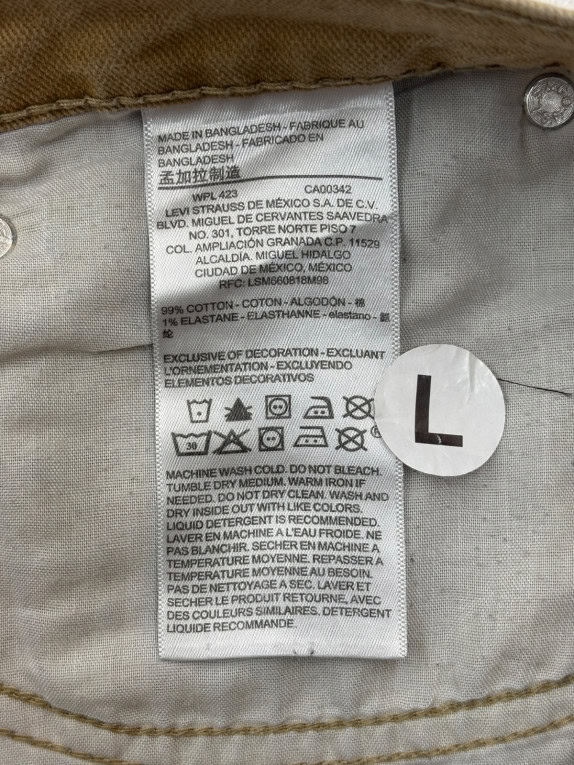 SIGNATURE BY LEVI STRAUSS BERMUDA CLASSIC BEIGE UOMO PRE OWNED L