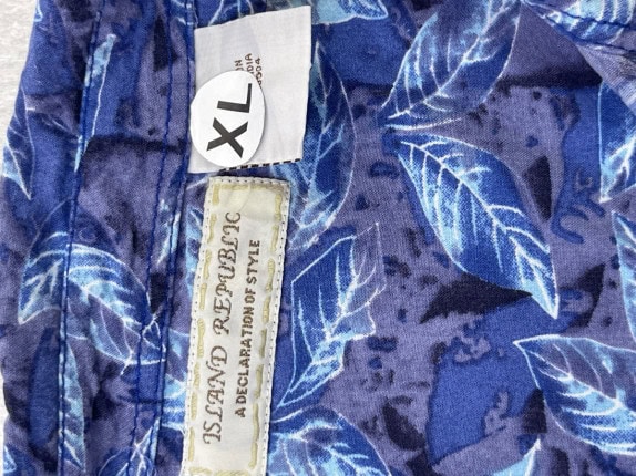 SILKLAND REPUBLIC CAMICIA FLOREALE BLU UOMO PRE OWNED XL