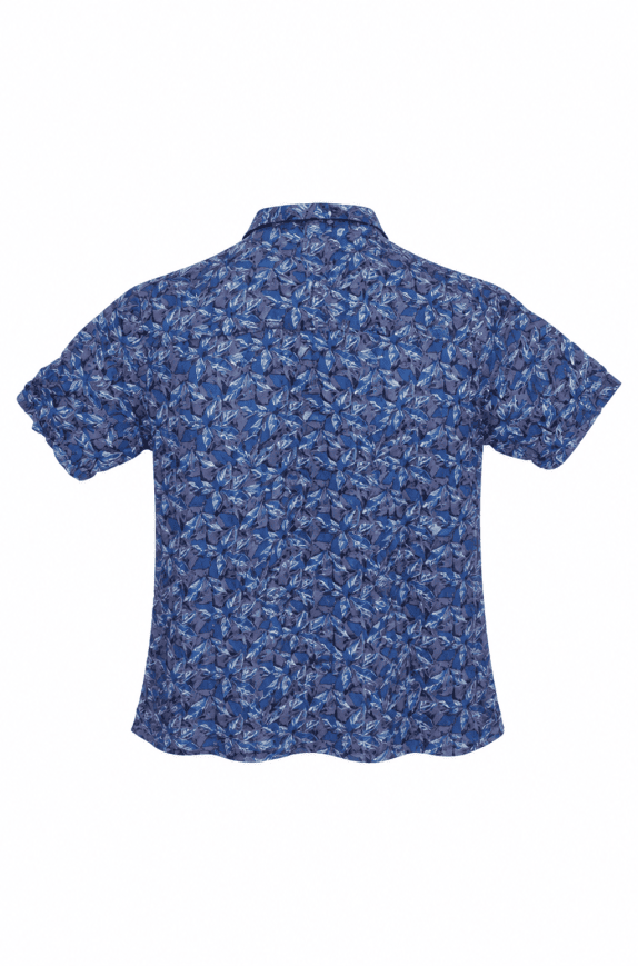 SILKLAND REPUBLIC CAMICIA FLOREALE BLU UOMO PRE OWNED XL
