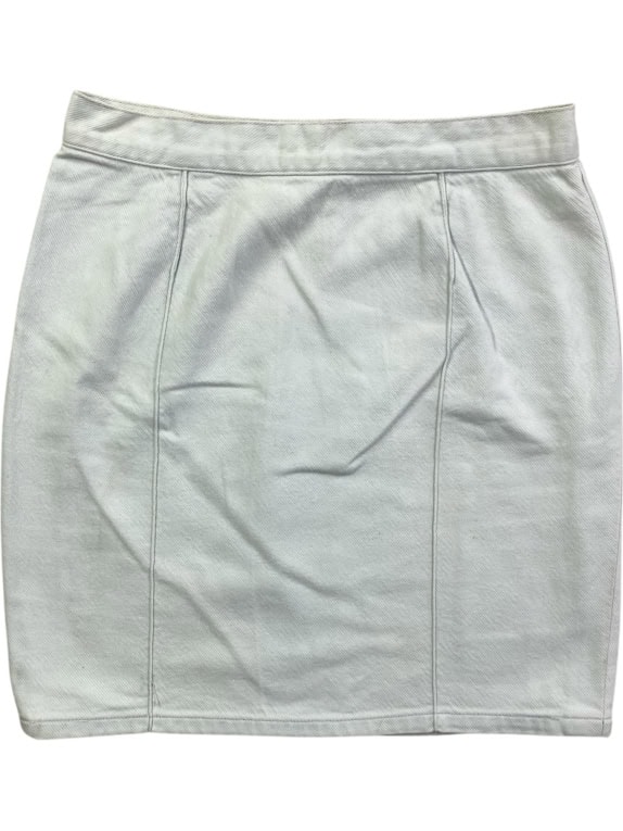 SISLEY ΦΟΥΣΤΑ VINTAGE DENIM LOGO ΛΕΥΚΟ ΓΥΝΑΙΚΕΙΑ S