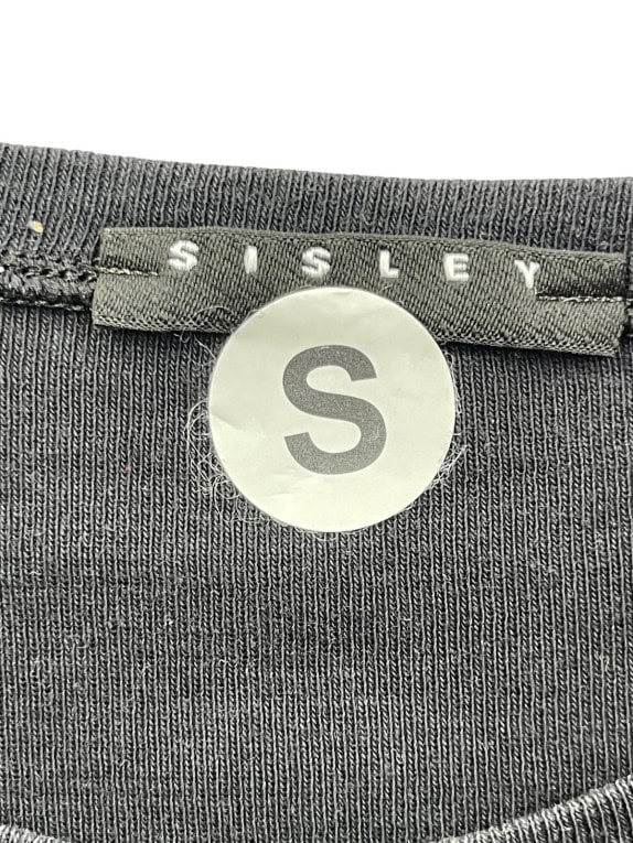 SISLEY T SHIRT MINIMAL ΜΑΥΡΟ ΓΥΝΑΙΚΕΙΟ PRE OWNED S