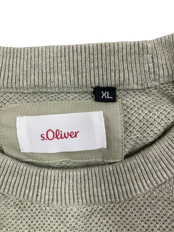 S.OLIVER Πλεκτό Πουλόβερ Casual Minimal Χακί Ανδρικό XL