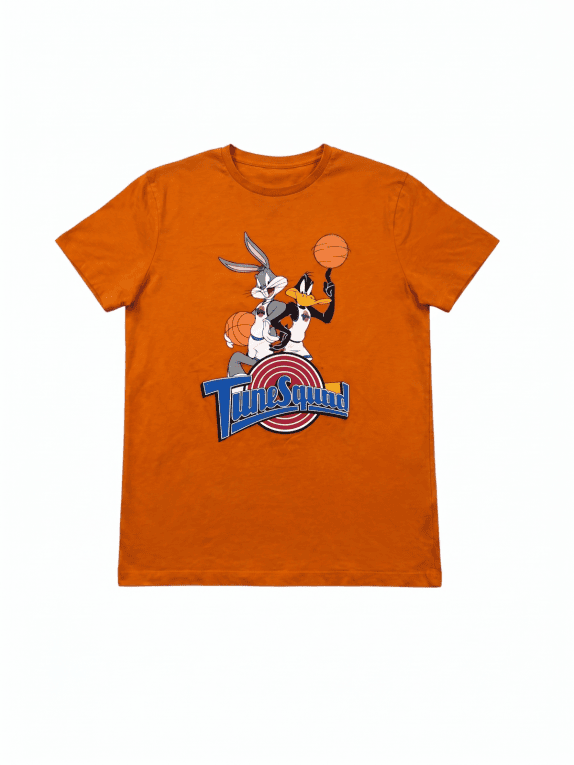 SPACE JAM T SHIRT GRAPHIC ORANGE UNISEX PRE OWNED M