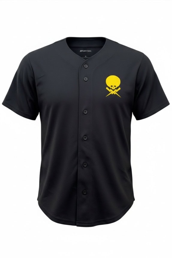 SPORT TEK BASEBALL JERSEY GRAPHIC NERO UOMO PRE OWNED M