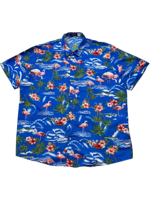 SSLR CAMICIA ALOHA BLU UOMO PRE OWNED XL