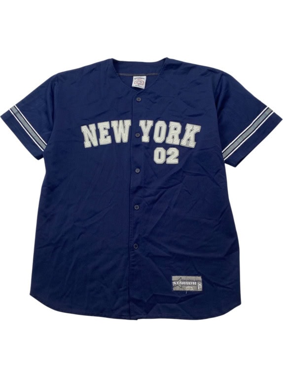 STARDOM BASEBALL SHIRT COLLEGIATE BLUE MEN PRE OWNED XL