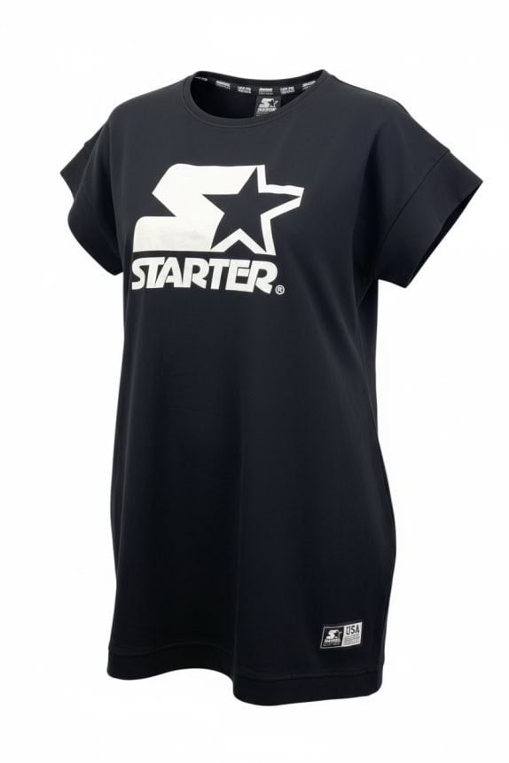 STARTER BLACK LABEL T-SHIRT DRESS LOGO ΜΑΥΡΟ ΓΥΝΑΙΚΕΙΟ L