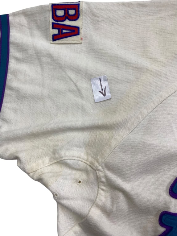 STARTER Charlotte Hornets NBA Jersey stile baseball vintage BIANCO da uomo XL
