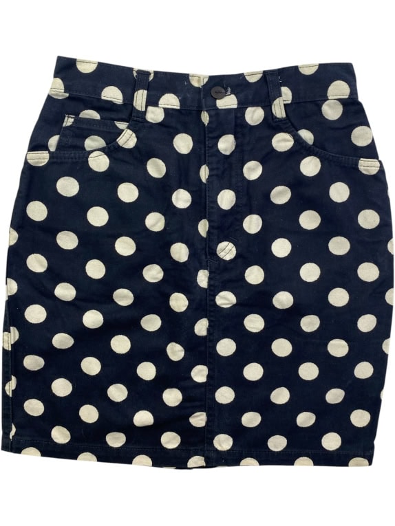 STEFANEL MINIGONNA A POIS BLU/BIANCO DONNA XS