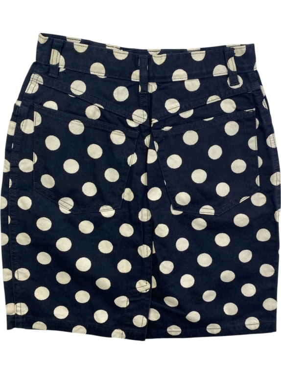 STEFANEL MINIGONNA A POIS BLU/BIANCO DONNA XS