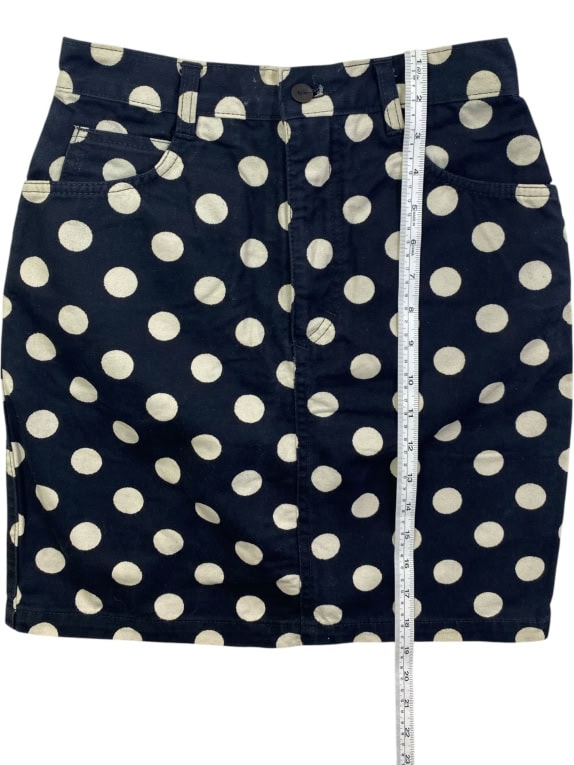 STEFANEL MINIGONNA A POIS BLU/BIANCO DONNA XS
