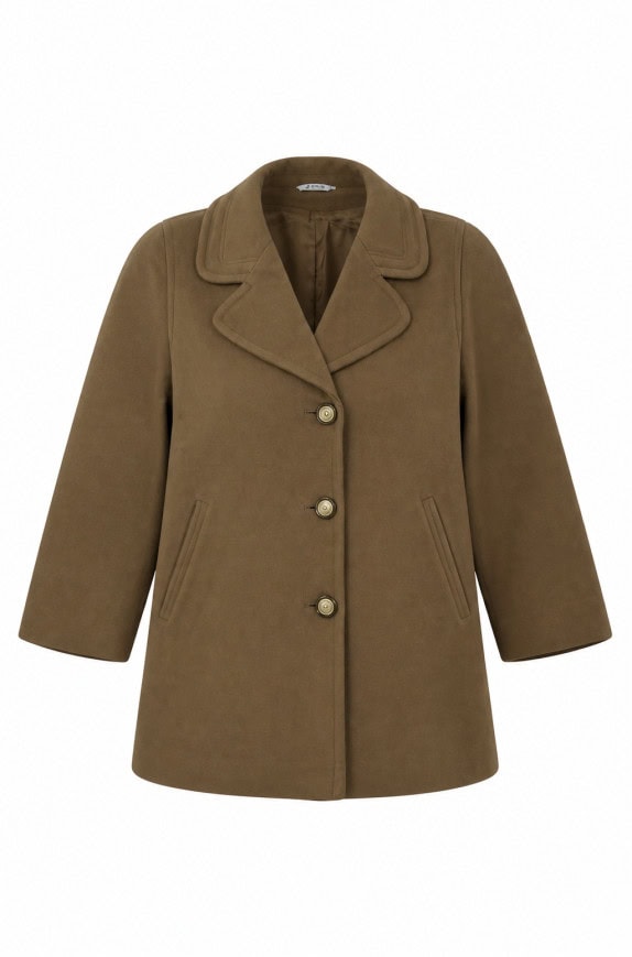 90s  STEFANIA RIMOLDI COAT CLASSIC BROWN WOMEN PRE OWNED M
